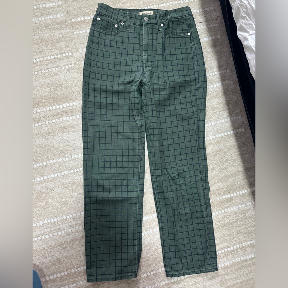 Madewell Green Plaid Perfect Vintage Jean